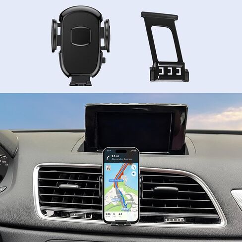 Car Phone Holder Fits for Audi Q7 2006-2015 Accessories, Buckle Design Perfectly Compatible with Car Air Vent and Fits Tightly, Easy to Install Fit for iPhone Android and All Smartphones in Saudi Arabia