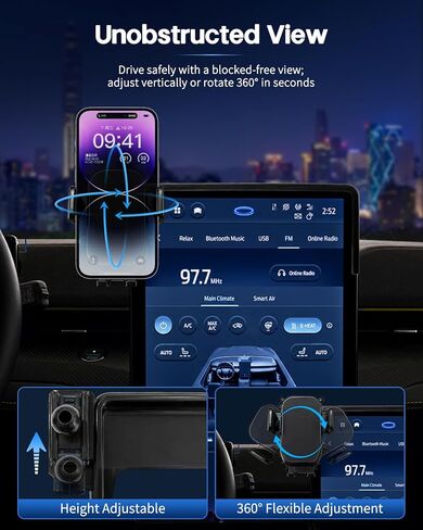 Car Phone Holder for Ford Mustang Mach-E 2021-2026, 15.5" Mount in Kuwait