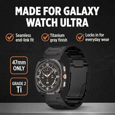 Titanium Band for Samsung Galaxy Watch Ultra 2 & Ultra 47mm, DLC Coating in Saudi Arabia