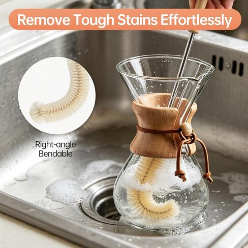 Cleaning Brush Compatible with Chemex Coffeemakers in Saudi Arabia