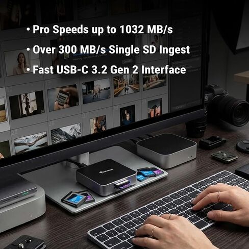 DataLocker Dual CFexpress Type B & SDXC UHS-II Card Reader, USB-C 10Gbps in Saudi Arabia