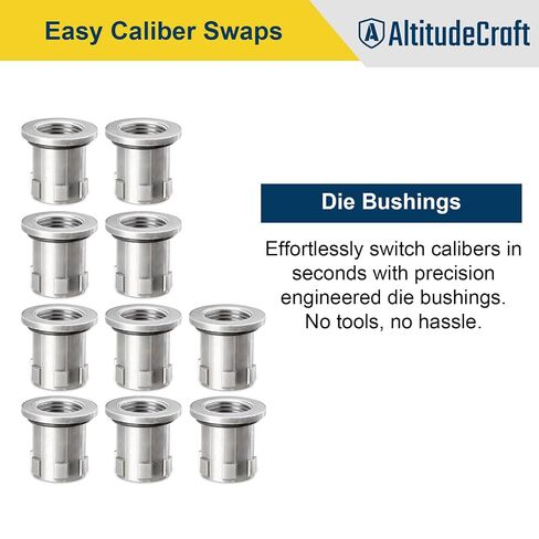 Die Bushings, Quick Change Bushing System with Press Bushing for Reloading, Compatible with Hornady Single-Stage Press and Progressive Press, 10 Pack in Saudi Arabia