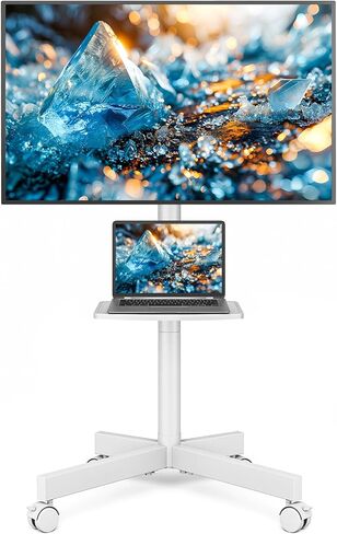 Portable Rolling TV Stand with Shelf for 32-85 in TVs up to 150 lbs in Saudi Arabia