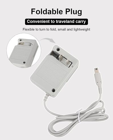 3DS Charger Set, USB-A & USB-C to 3DS/2DS/DSi Series Charging Cable Compatible with Nintendo 3DS/ DSi/DSi XL/ 2DS/ 2DS XL/New 3DS 100-240V Wall Plug Adapter in Saudi Arabia