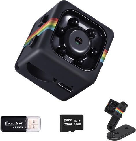 No WiFi Security Camera, 1080P Mini Spy Camera, Built-in 32GB TF Card in Saudi Arabia