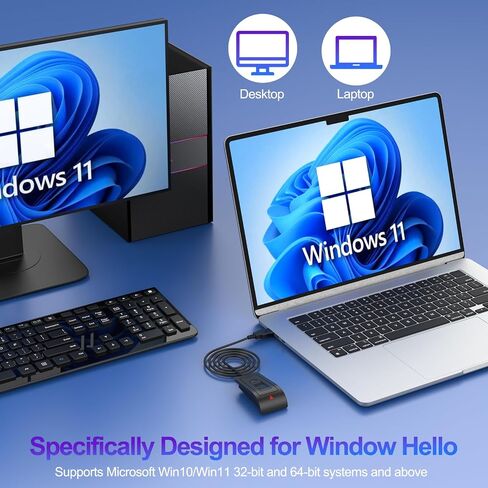 Upgraded USB-A Fingerprint Reader for Windows 10/11,Finger Scanner for PC in Saudi Arabia