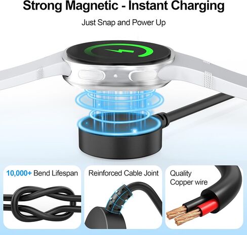 for Galaxy Watch Charger Compatible with Samsung Galaxy Watch 8/7/6/5/4/FE in Saudi Arabia