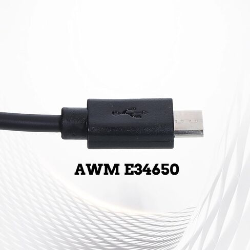 6 PCS Micro USB Pigtail 2 Wire Power Cable, Micro USB Pigtail Cable — 12inch/30cm, 5V 3A, 22AWG, 2 Wires Power Pigtails Cables Cord DIY Black, 1 Feet in Saudi Arabia