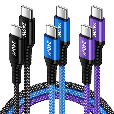 USB C to USB C Cable, [3-Pack, 10FT] 240W Fast Charging Type C Charger Cord in Kuwait
