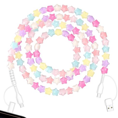 Coolden USB C Cable Multi Charging Cable Star Beaded Phone Charger,Colorful in Saudi Arabia