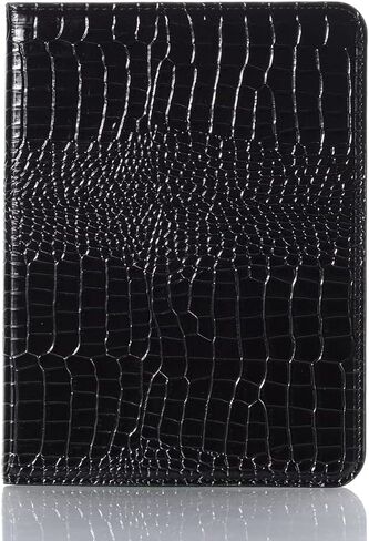 for iPad 11th (A16) 11'' 2025, iPad 10th 10.9'' 2022 Case for Women, Crocodile Synthetic Leather Folio Smart Cover with Card Pencil Holder - Black in Saudi Arabia