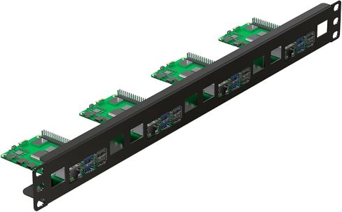 UCTRONICS 1U Raspberry Pi Rack Mount, Heavy-Duty 2mm Carbon Steel 19" Rackmount, Supports 1–4 Raspberry Pi 5/4B/3B+, with Keystone Slots for Cluster & Server Setup in Saudi Arabia