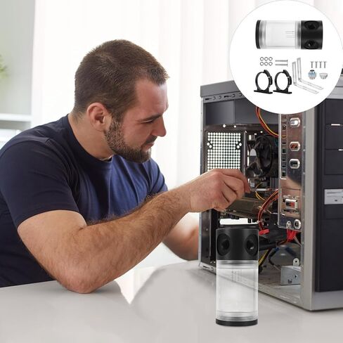 Computer Liquid Cooling Reservoir, Cylinder, 110mm Pump in Saudi Arabia
