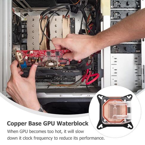 GPU Water Block with Copper Base and Acrylic Cover, Golden in Saudi Arabia