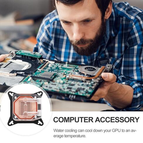 GPU Water Block with Copper Base and Acrylic Cover, Golden in Saudi Arabia