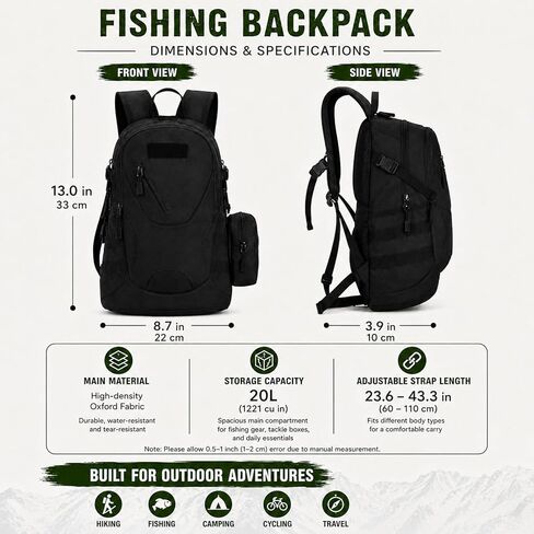 Tactical Backpack, 20L Outdoor Daypack in Kuwait