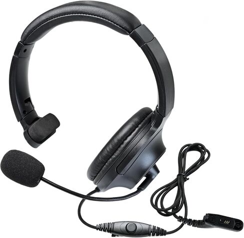 APX 8000 Walkie Talkie Tactical Headset One-Sided Earmuff Headphone with Ptt Boom Mic Two Way Radio Earpiece Ear Piece for Motorola APX6000 APX7000 APX8000 XPR7550 XPR7550e XPR6350 XPR6550 in Saudi Arabia