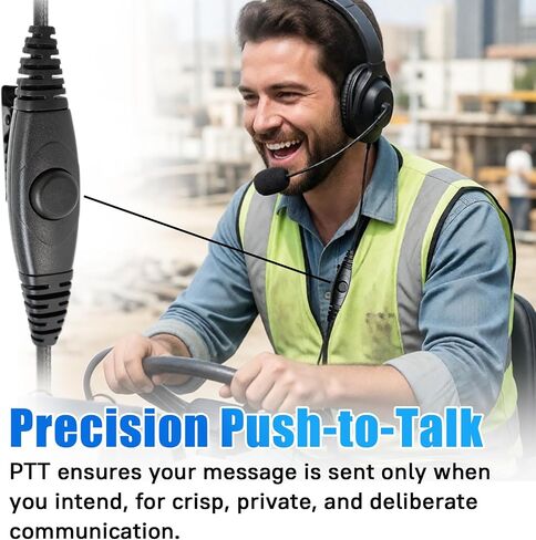 APX 8000 Walkie Talkie Tactical Headset One-Sided Earmuff Headphone with Ptt Boom Mic Two Way Radio Earpiece Ear Piece for Motorola APX6000 APX7000 APX8000 XPR7550 XPR7550e XPR6350 XPR6550 in Saudi Arabia