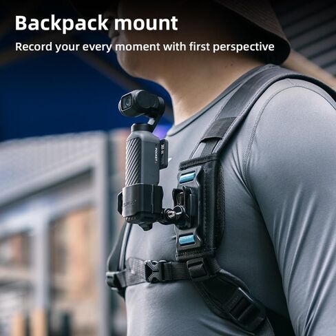 Osmo Pocket 4 Backpack Mount,Bag Belt Shoulder Strap Mount with Extended Border Compatible with DJI Osmo Pocket 4 in Saudi Arabia