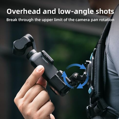 Osmo Pocket 4 Backpack Mount,Bag Belt Shoulder Strap Mount with Extended Border Compatible with DJI Osmo Pocket 4 in Saudi Arabia
