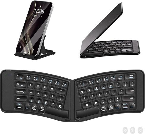 Ergonomic Wireless Foldable Keyboard for iPad, iPhone, Tablet, Laptop in Kuwait