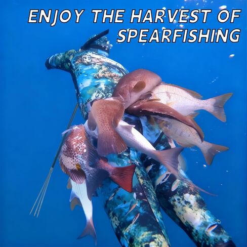 Hawaiian Sling Fishing Spear 7ft Aluminum Pole Spear 3 Prong Sling Spear Fishing Equipment Snorkeling Scuba Diving Gear Polespears Harpoon for Fishing Kayak, Spearfishing, Freediving in Kuwait