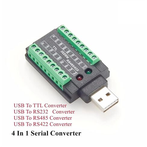 Industrial 4 in 1 USB to RS232 RS485 RS422 TTL Serial Converter with FT232RNL Chip USB 2.0 A to Terminal Block Adapter in Kuwait
