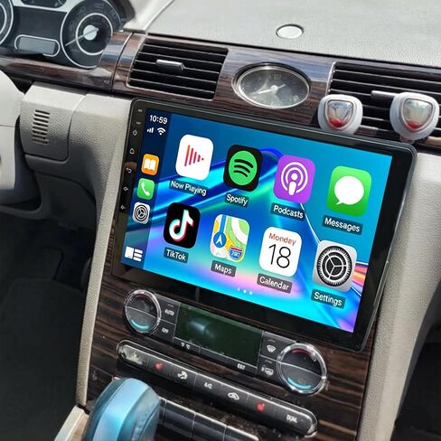 PHEZEN 10 inch Touchscreen Car Stereo Fit for Ford Taurus 2008-2009, Android 13 Double Din Car Radio with Carplay & Android Auto in-Dash Navigation BT Mirror Link WiFi Backup Camera 2+32G in Saudi Arabia