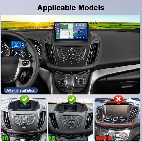 Android 15 Double Din 9" Car Radio Stereo for Ford Escape 2013 2014-2019 in Saudi Arabia