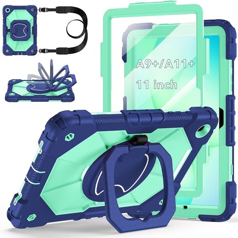 Case for Samsung Galaxy Tab A11+ Plus/A9+ 11 Inch 2025/2023,Ubearkk Case for Samsung Galaxy A9 Plus/A11+ Tablet case with Screen Protector 360 Rotating Stand Shoulder Strap Pen Holder, Purple Pink in Kuwait
