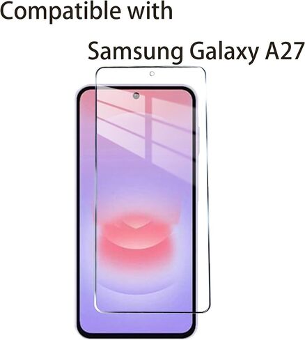 3 Pack Tempered Glass Screen Protectors Compatible with Samsung Galaxy A27 5G, Anti Scratch, Bubble Free, 9H Hardness in Saudi Arabia