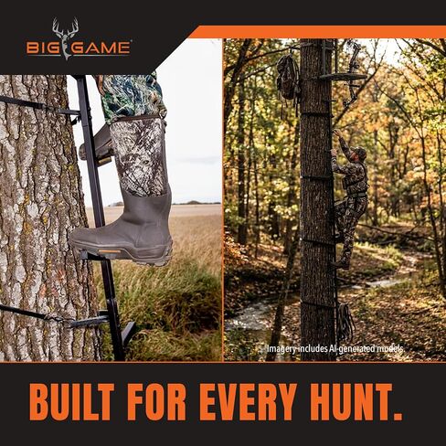 BIG GAME Climbing Ladder Sticks, Tree Stand and Hunting Gear System, 20’ Quick-Stick - Portable Safety Accessories and Equipment for Mobile Deer Hunters, Climbers, and Shooters in Saudi Arabia