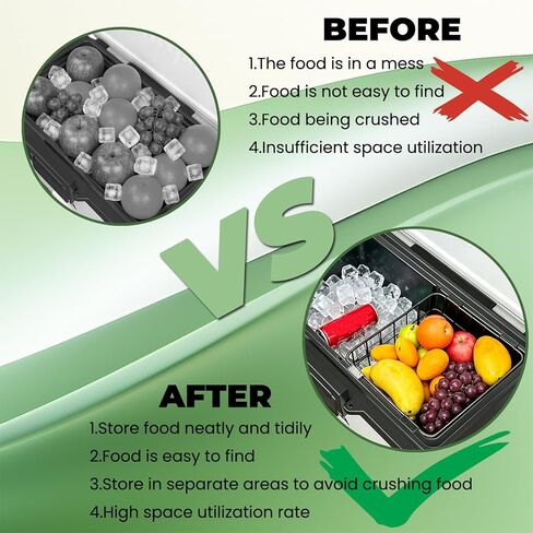 Cooler Basket for Ninja FrostVault 50qt Hard Cooler & 45qt/65qt Wheeled Cooler-Organizer Rack for Efficient Storage, Stays Food Chilled and Dry，Basket for Camping Trips or Outdoor Parties in Saudi Arabia