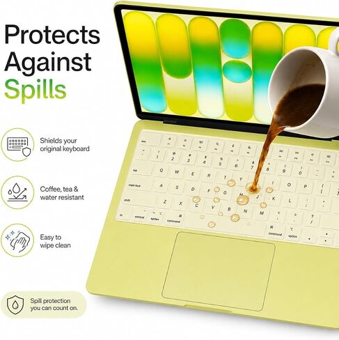 Glow in the Dark Keyboard Cover for 2026 MacBook Neo 13 Inch A18 Pro A3404, Silicone Keyboard Protector for Touch ID and Non-Touch ID, US ANSI Layout, Spill Dust Scratch Resistant in Saudi Arabia