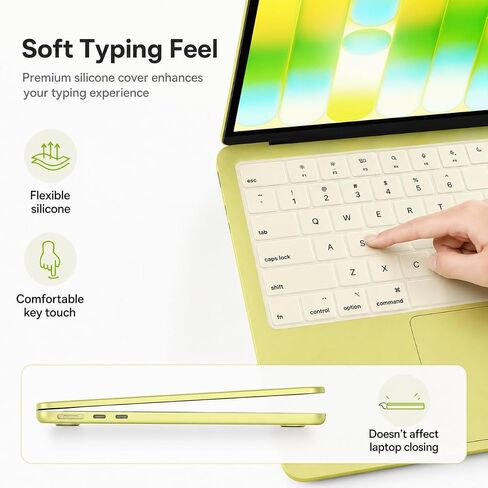 Glow in the Dark Keyboard Cover for 2026 MacBook Neo 13 Inch A18 Pro A3404, Silicone Keyboard Protector for Touch ID and Non-Touch ID, US ANSI Layout, Spill Dust Scratch Resistant in Saudi Arabia
