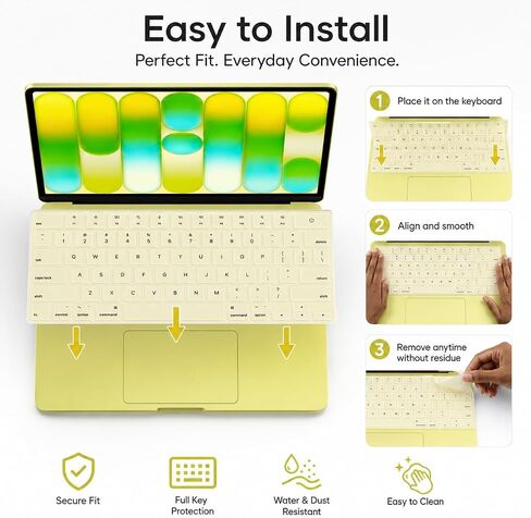 Glow in the Dark Keyboard Cover for 2026 MacBook Neo 13 Inch A18 Pro A3404, Silicone Keyboard Protector for Touch ID and Non-Touch ID, US ANSI Layout, Spill Dust Scratch Resistant in Saudi Arabia