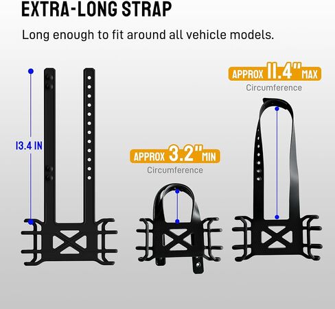 ELETIUO Silicone Car Tablet Holder,13.4" Adjustable Headrest Strap Mount Fits All 7.5-12.9" Tablets,Anti-Slip&Non-Glare Design,Back Seat Car Headrest Mount for iPad/Kindle, Washable Portable in Saudi Arabia