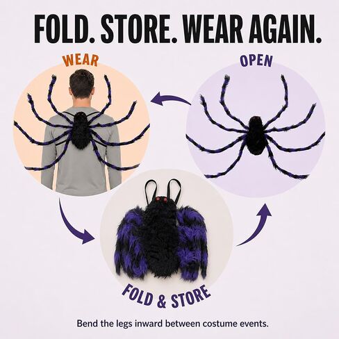 YoGoods Spider Backpack - Halloween Costume Accessory in Saudi Arabia