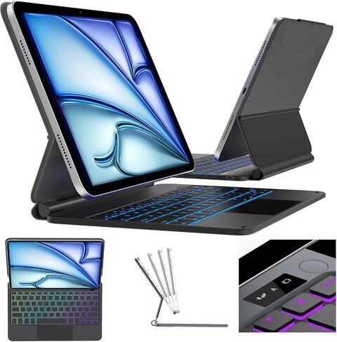 Magic Keyboard Folio for iPad A16 11th / 10th Generation Case with Keyboard, Rainbow Backlit, Multi-Touch Trackpad, Floating Cantilever Stand, Magnetic Case for iPad A16 11 inch / 10th Gen 10.9 inch in Saudi Arabia