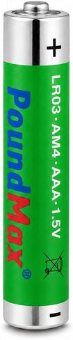 PoundMax AAA Long Lasting Alkaline Batteries, 12 Pack, 1.5 Volt, High-Performance Alkaline Batteries, Long Lasting Power for Household Devices, Office Electronics, Toys, Flashlights & More in Saudi Arabia