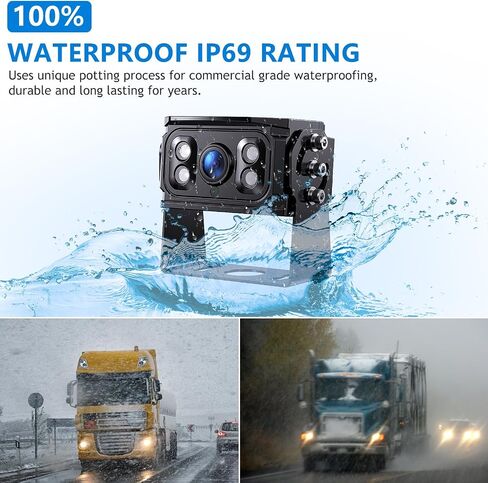 Wired Backup Camera System, 9" 1080P IPS Monitor & 2 Rear View Camera in Saudi Arabia