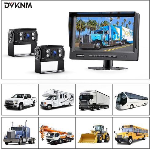 Wired Backup Camera System, 9" 1080P IPS Monitor & 2 Rear View Camera in Saudi Arabia