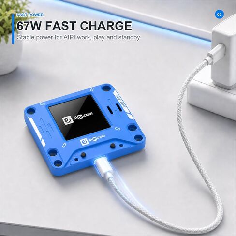 كابل AIPI USB C إلى C، كابل شحن سريع من النوع C 67 وات لسلسلة AIPI، كابل USB-C مضفر من النايلون المتين لسلسلة iPhone 17/16/15، Android in Kuwait