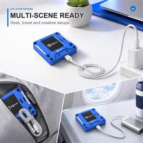 كابل AIPI USB C إلى C، كابل شحن سريع من النوع C 67 وات لسلسلة AIPI، كابل USB-C مضفر من النايلون المتين لسلسلة iPhone 17/16/15، Android in Kuwait