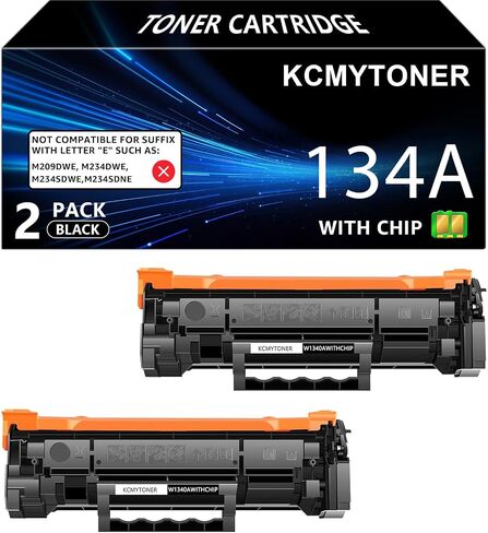 m209d Compatible W1340A Replacement for HP 134A Toner Cartridge for Laser Jet M209dw M209d M234dw M234sdn M234sdw Ink (2PK,with Chip) in Saudi Arabia