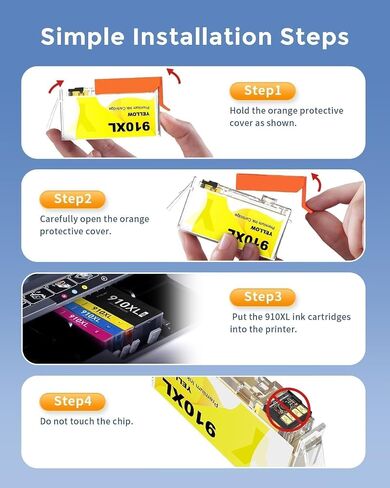 INK4U 910XL Ink Cartridges Combo Pack Replacement for HP 910XL (4 Pack) in Kuwait