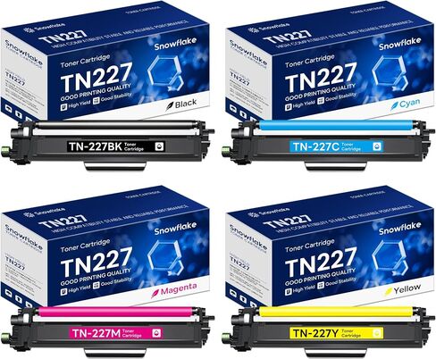 TN227 TN-227BK/C/M/Y High Yield Toner Cartridge 4 Pack Compatible TN 227 TN-227 Toner Replacement for Brother TN-227 TN227 TN-227BK/C/M/Y MFC-L3770CDW MFC-L3710CW Printer Toner. in Saudi Arabia