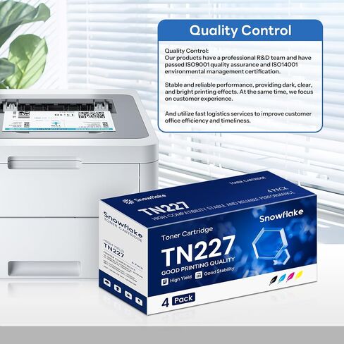 TN227 TN-227BK/C/M/Y High Yield Toner Cartridge 4 Pack Compatible TN 227 TN-227 Toner Replacement for Brother TN-227 TN227 TN-227BK/C/M/Y MFC-L3770CDW MFC-L3710CW Printer Toner. in Saudi Arabia