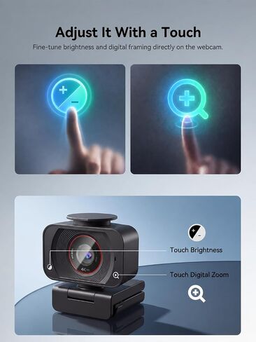 Spedal 4K Webcam for PC, 1/2.5" Sensor, 1080P 60FPS, PDAF Autofocus, 2 Mics in Saudi Arabia