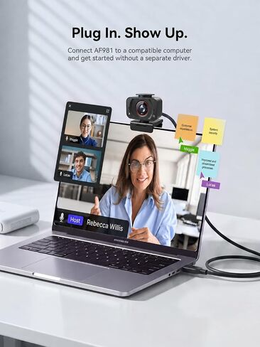 Spedal 4K Webcam for PC, 1/2.5" Sensor, 1080P 60FPS, PDAF Autofocus, 2 Mics in Saudi Arabia